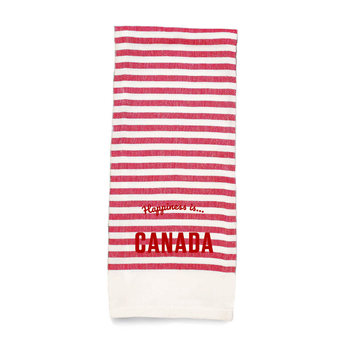 Tea Towel Canada Striped, Red