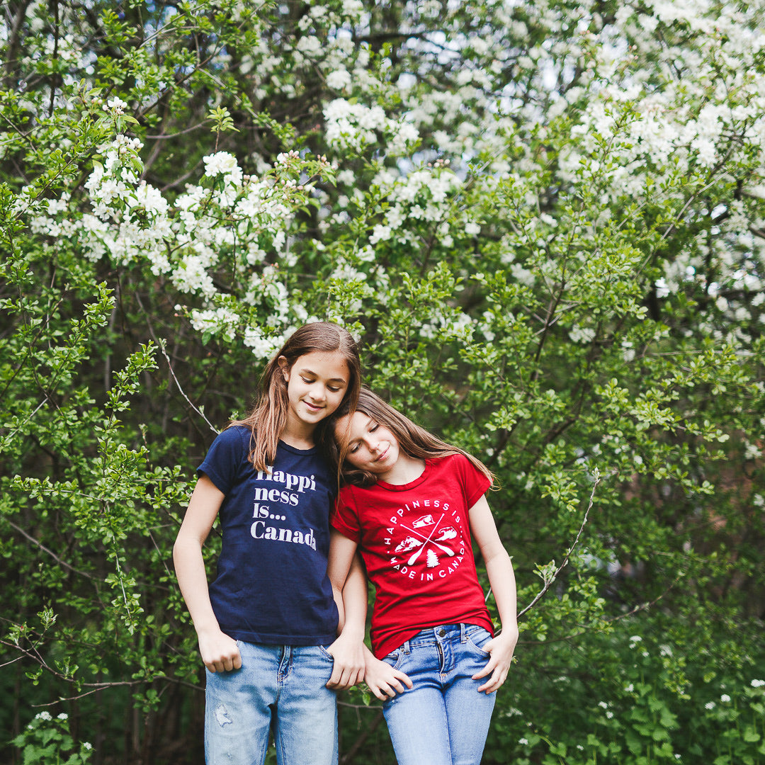 Youth Girls Happi T-Shirt, Navy