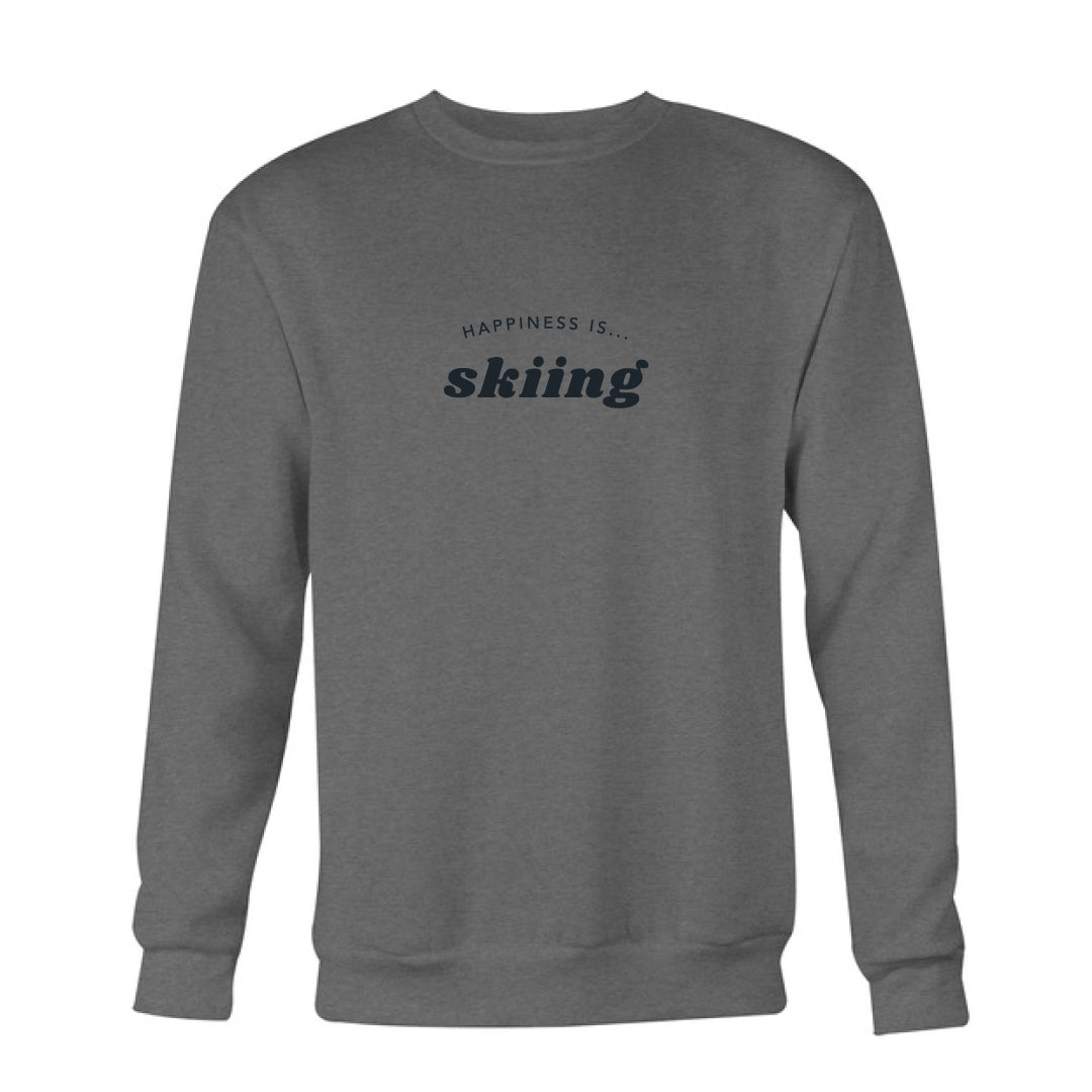 Men&#39;s Skiing Crew Sweatshirt, Charcoal