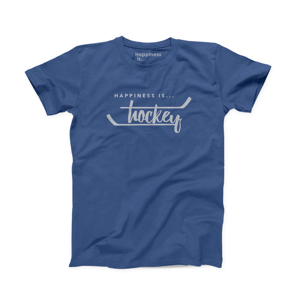 Men's Hockey T-Shirt, Blue Happiness