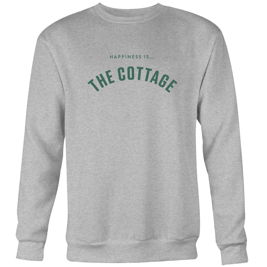 Men&#39;s Cottage Collegiate Crew Sweatshirt, Heather Grey