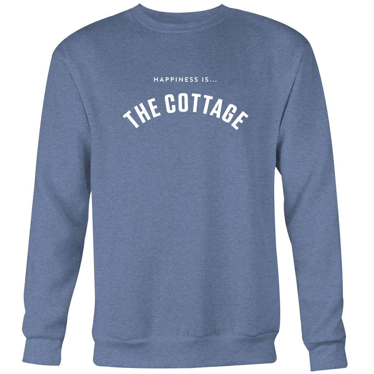 Men&#39;s Cottage Collegiate Crew Sweatshirt, Heather Navy