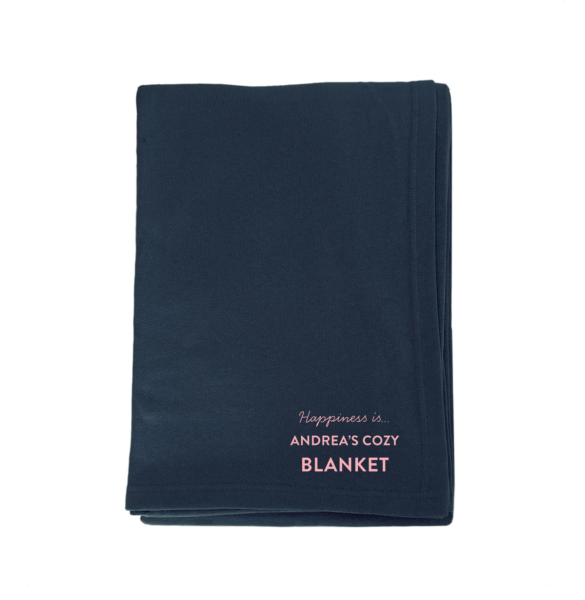 Custom Everywhere Throw Blanket, True Navy