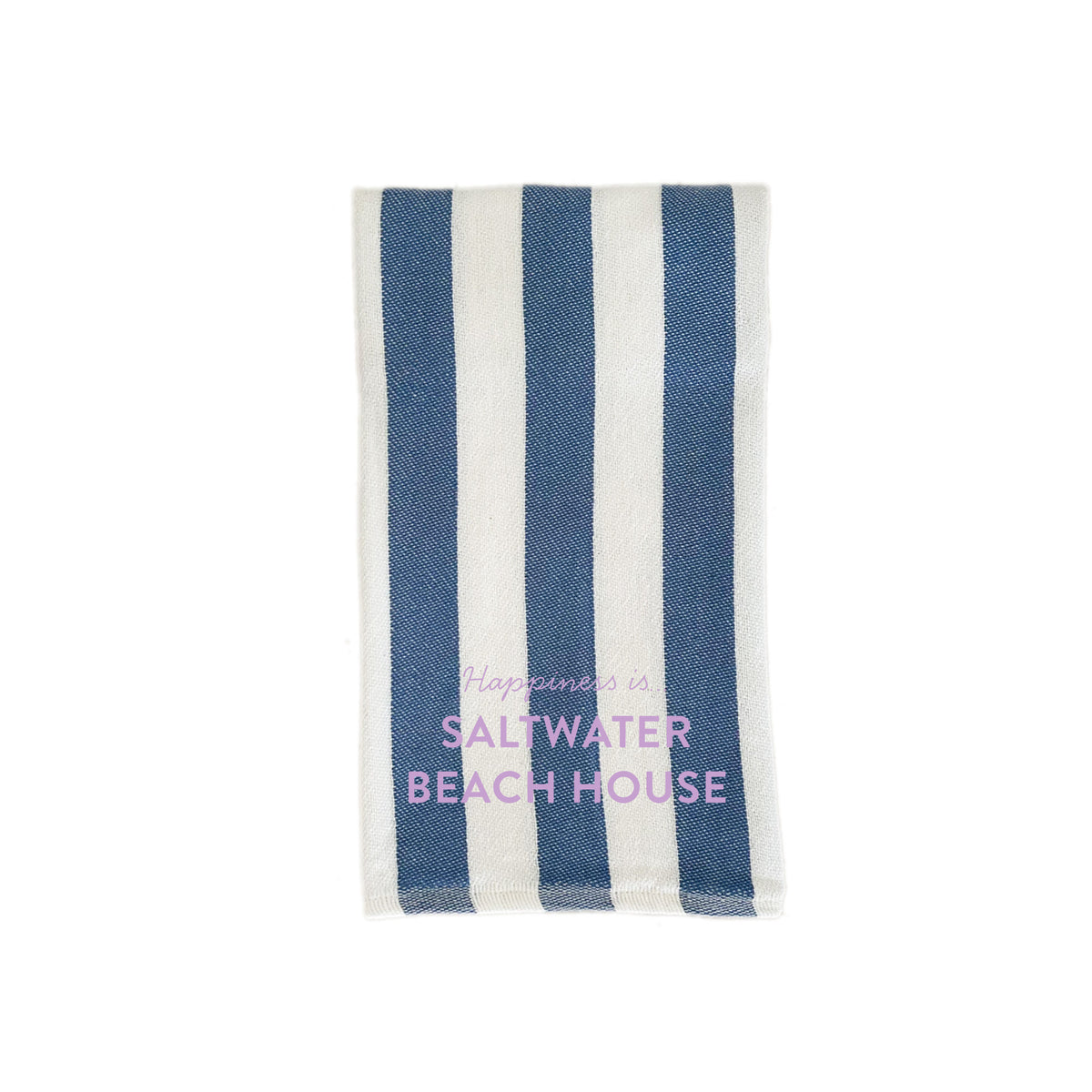 Custom Tea/Hand Towel, Striped Blue