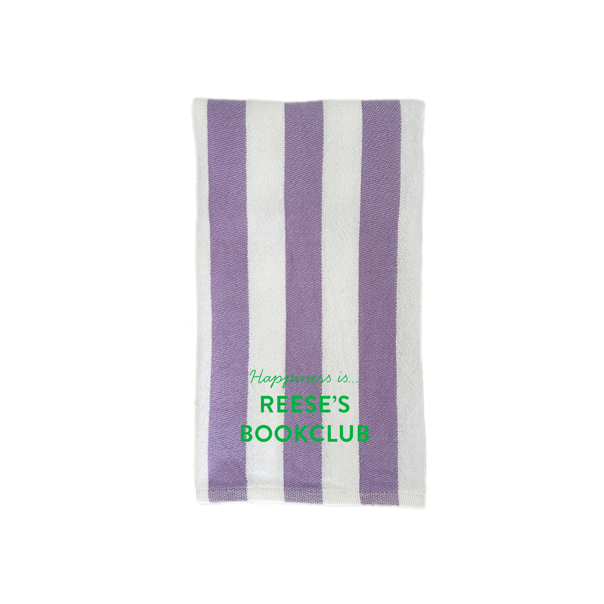 Custom Tea/Hand Towel, Striped Lilac