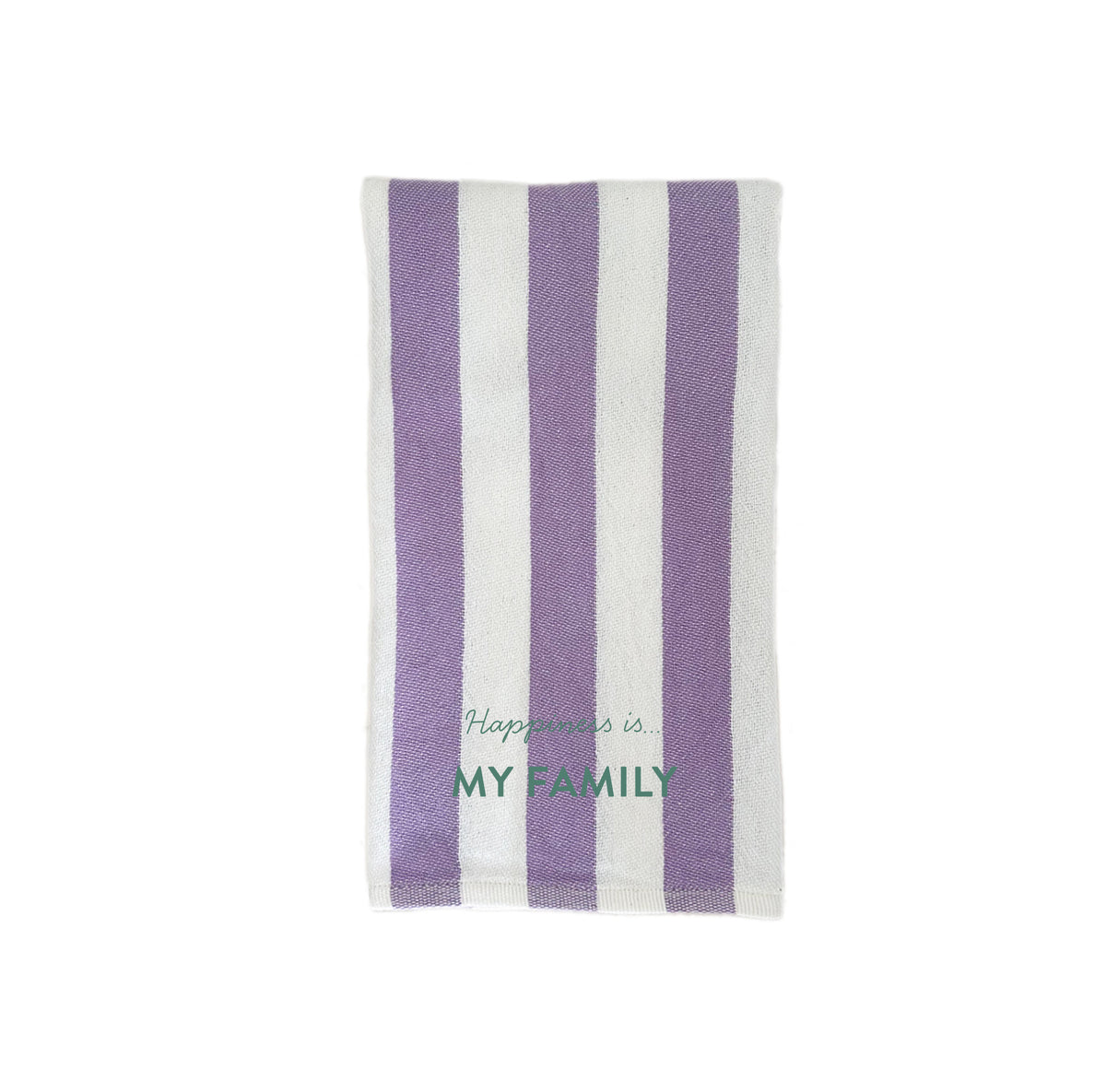 Custom Tea/Hand Towel, Striped Lilac