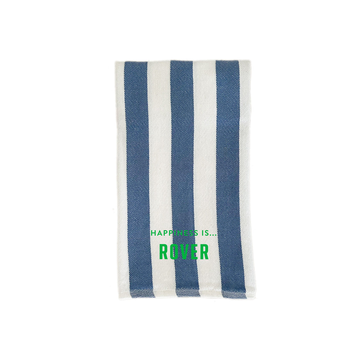 Custom Tea/Hand Towel, Striped Blue