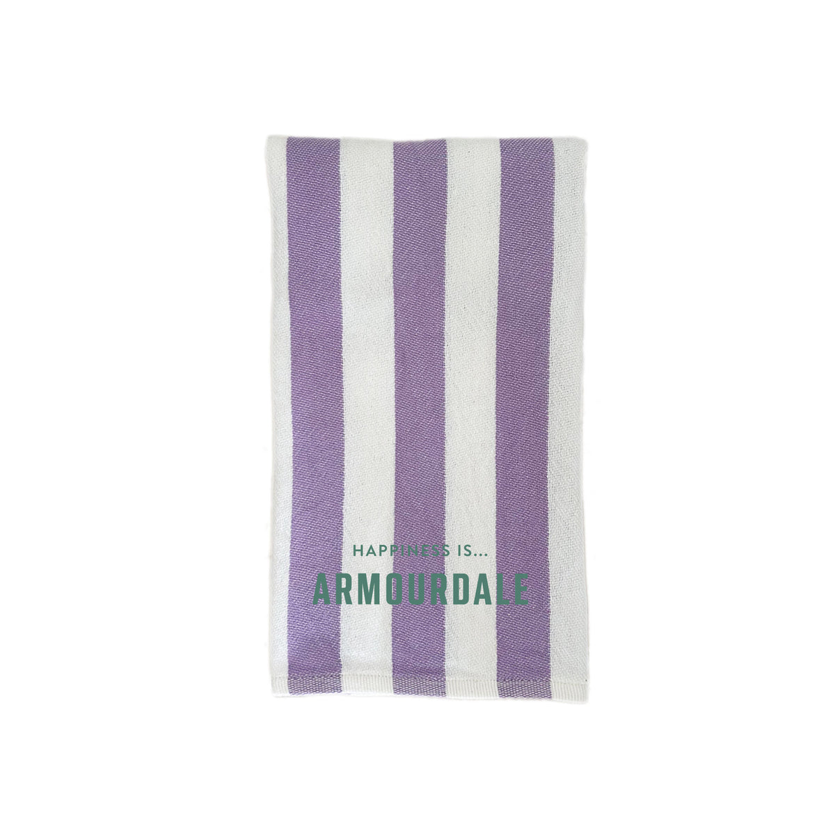 Custom Tea/Hand Towel, Striped Lilac