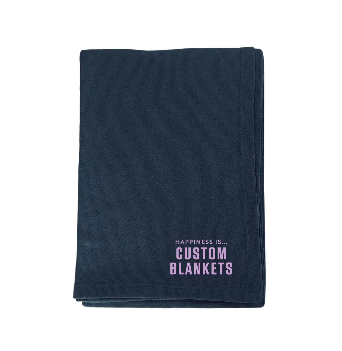 Custom Everywhere Throw Blanket, True Navy