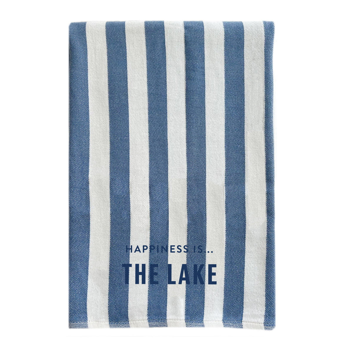 Everywhere Towel: Lake, Stripe Blue