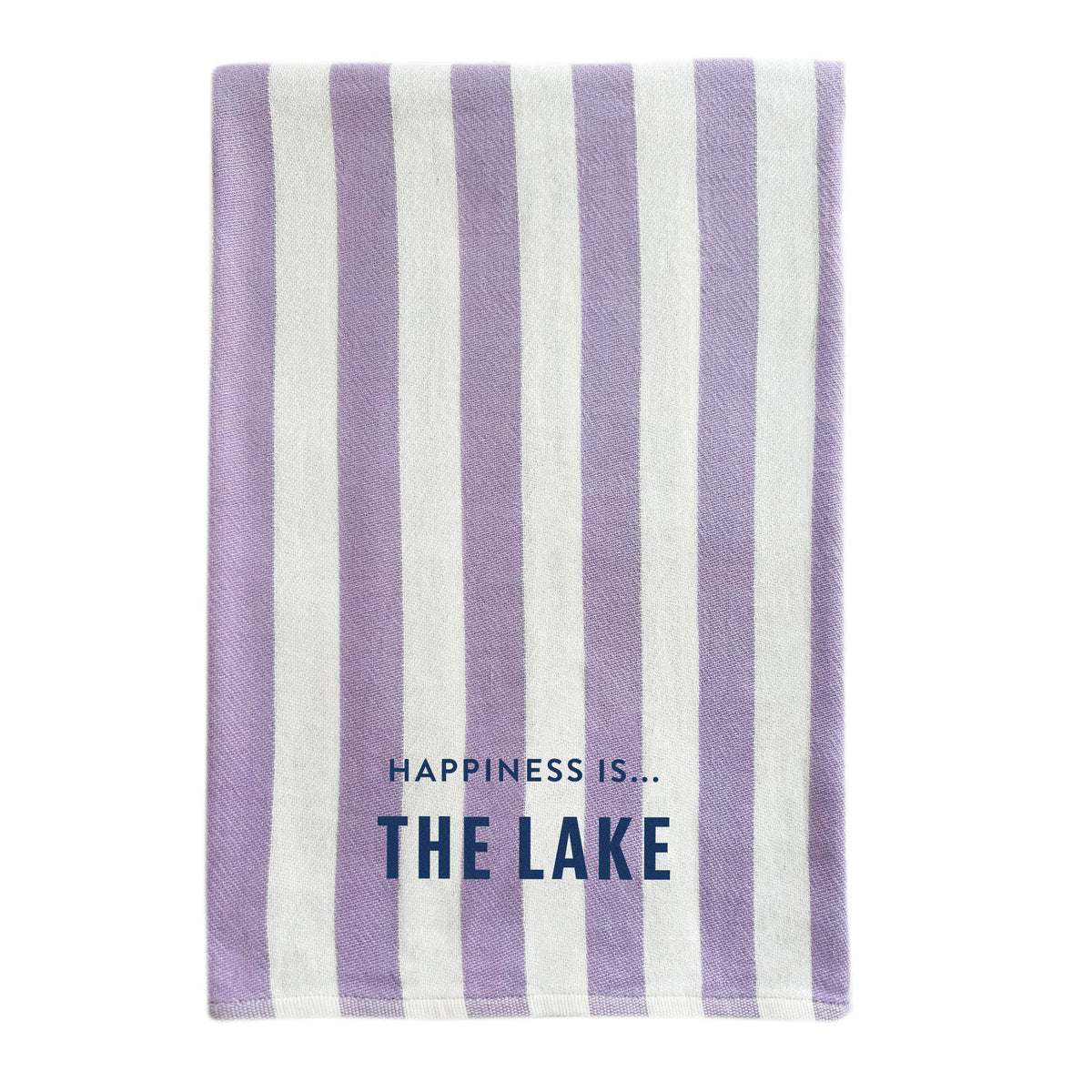 Everywhere Towel: Lake, Stripe Lilac