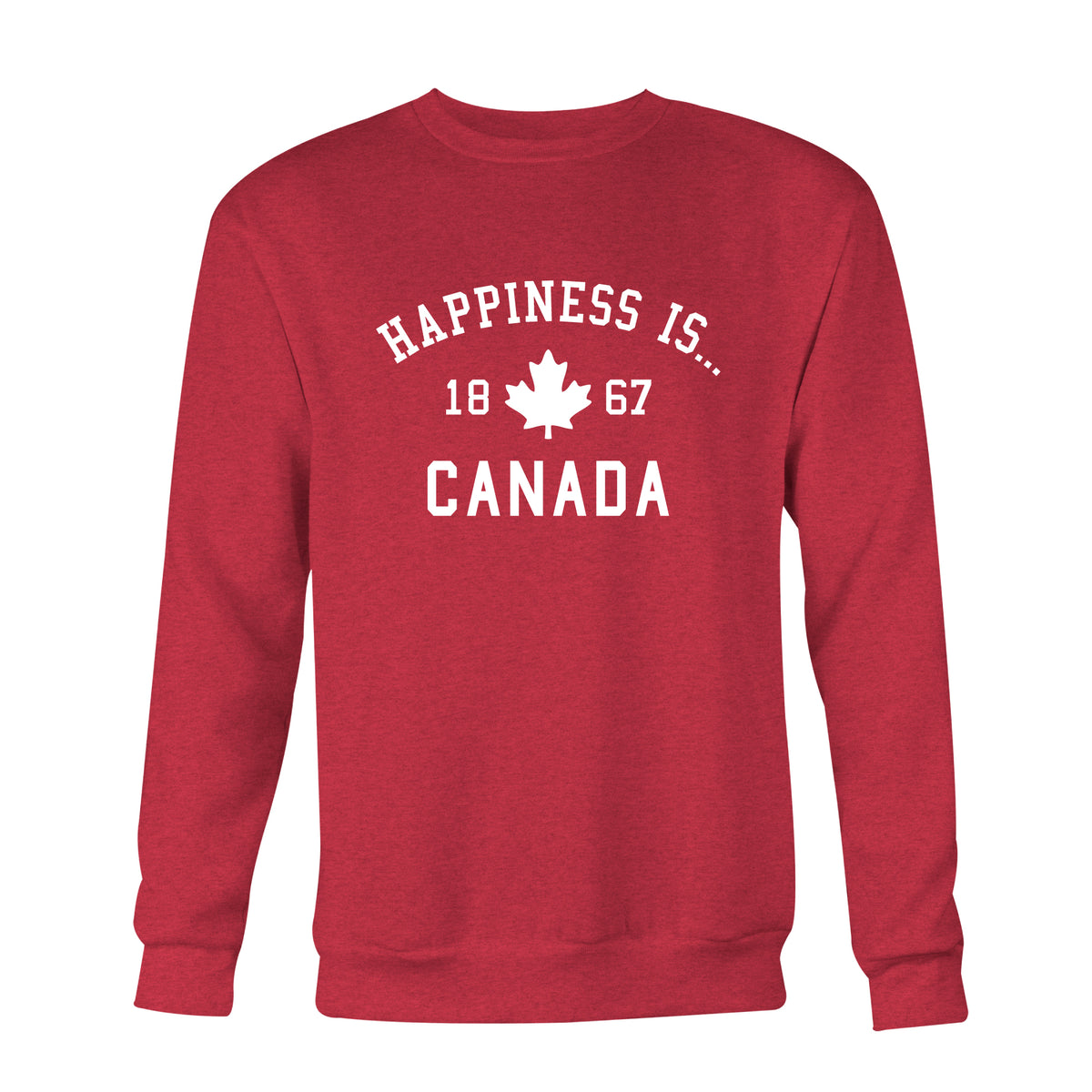 Men’s Canada 1867 Crew Sweatshirt, Chili Pepper