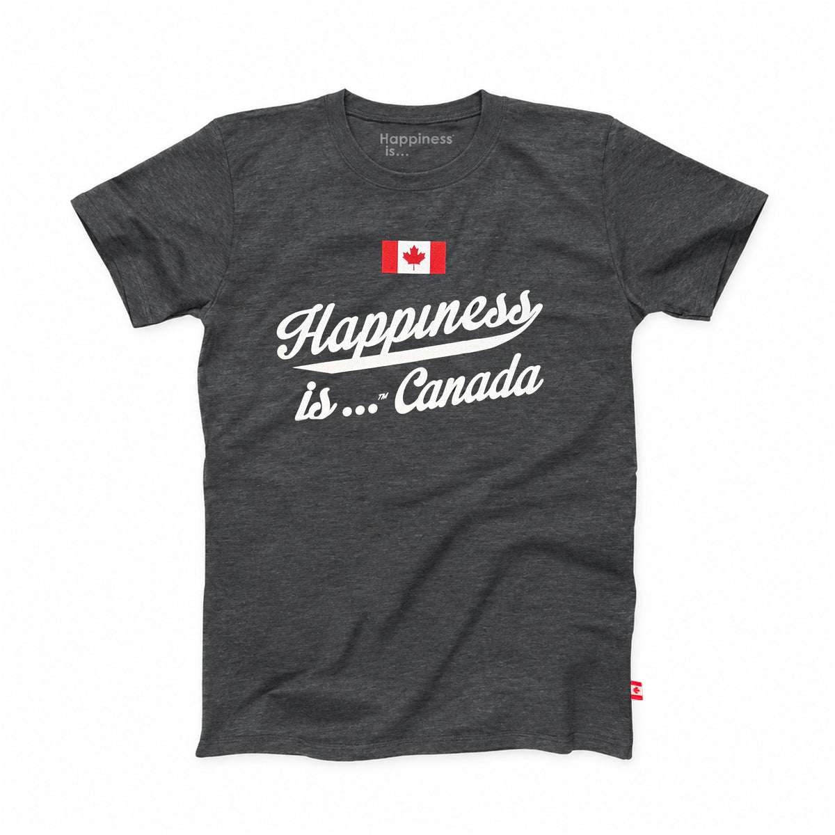 Men's Canada Flag T-shirt, Heather Charcoal