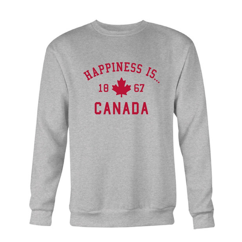 Men’s Canada 1867 Crew Sweatshirt, Heather Grey