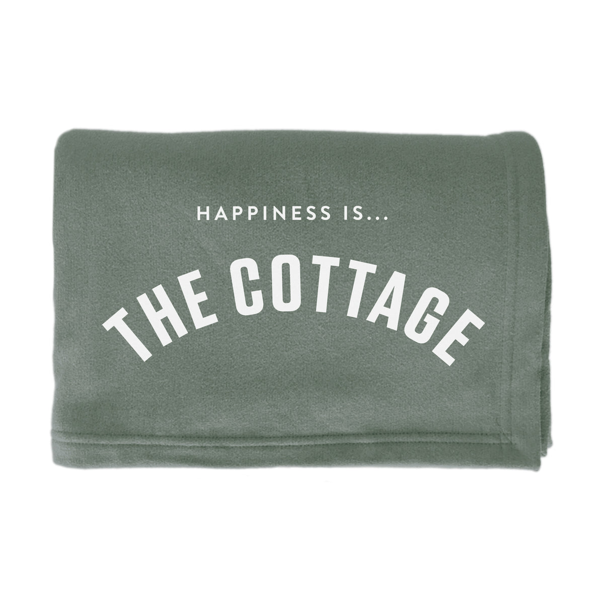 Everywhere Throw Blanket: Cottage, Sage with White