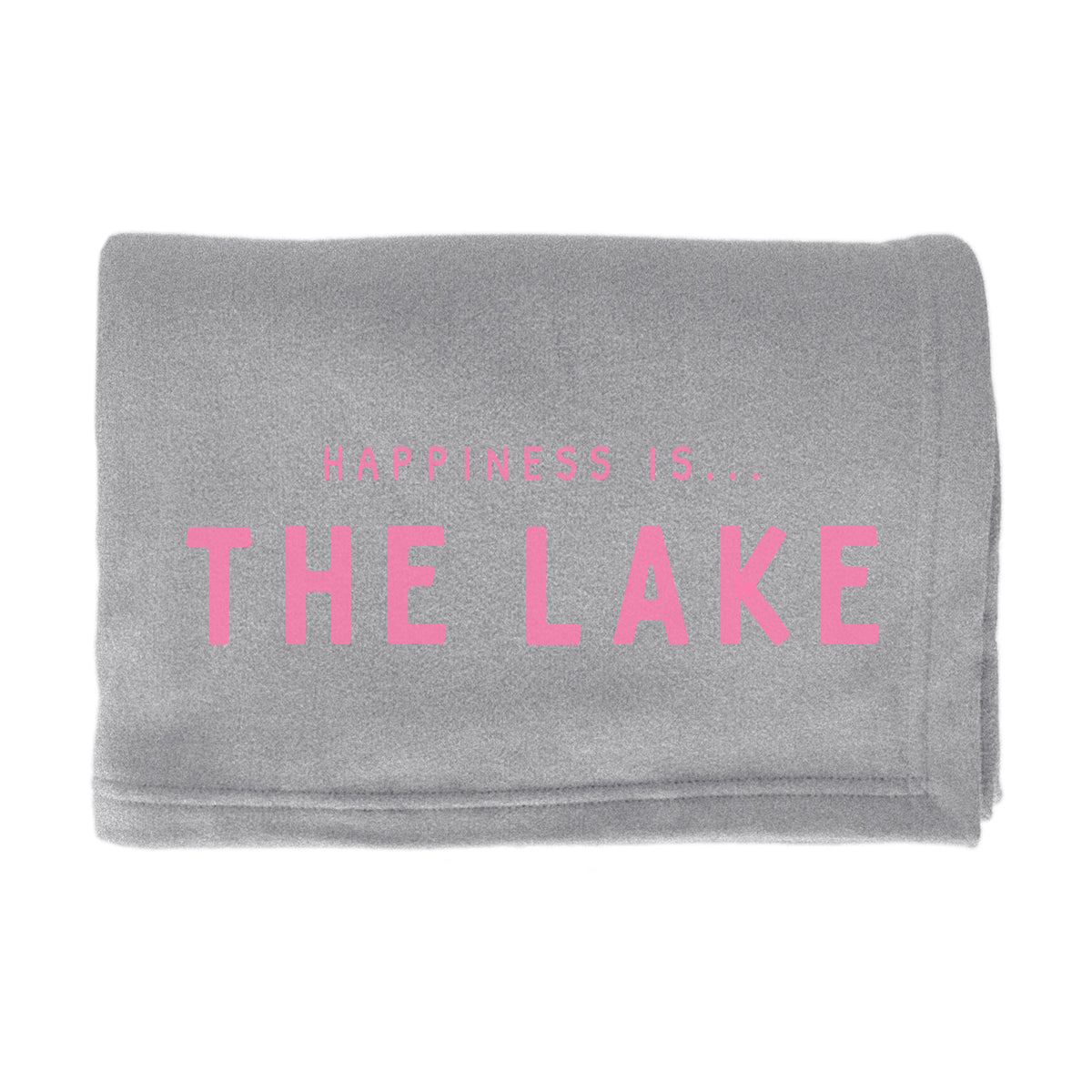 Everyday Throw Blanket: Lake, Heather Grey with Pink