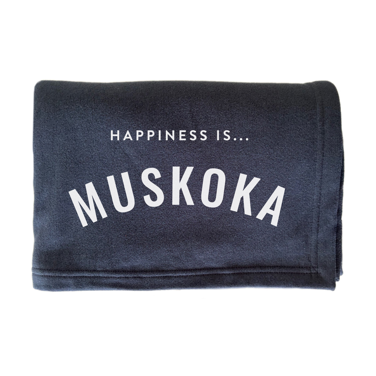 Everyday Throw Blanket: Muskoka, True Navy with White