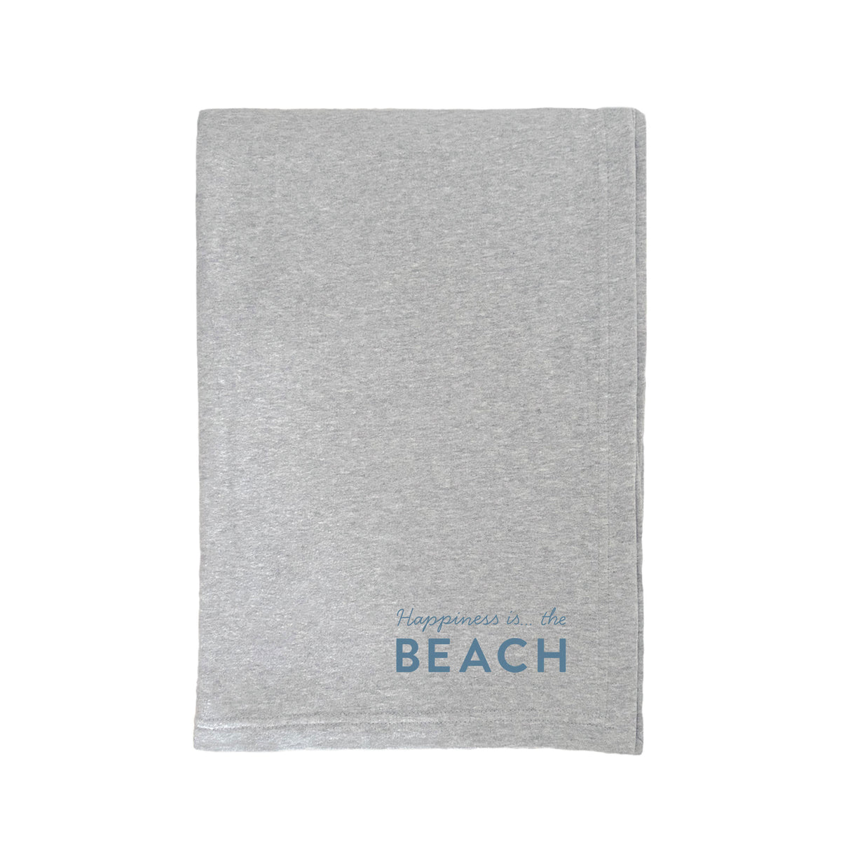 Everywhere Throw Blanket: Beach, Heather Grey with Blue