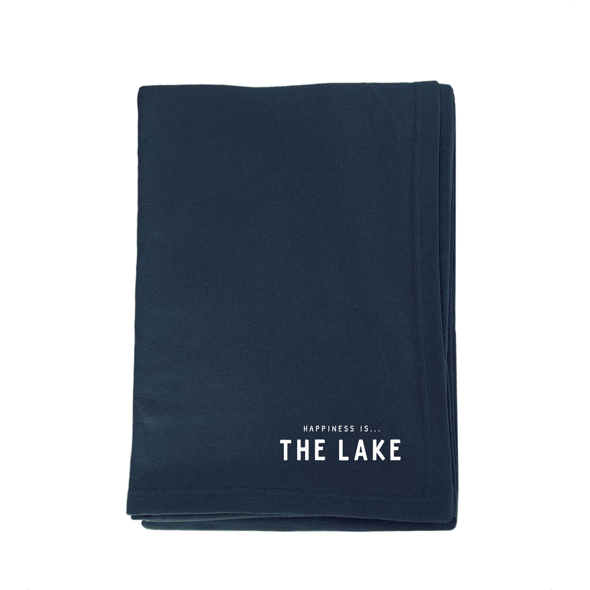 Everywhere Throw Blanket: Lake, True Navy with White