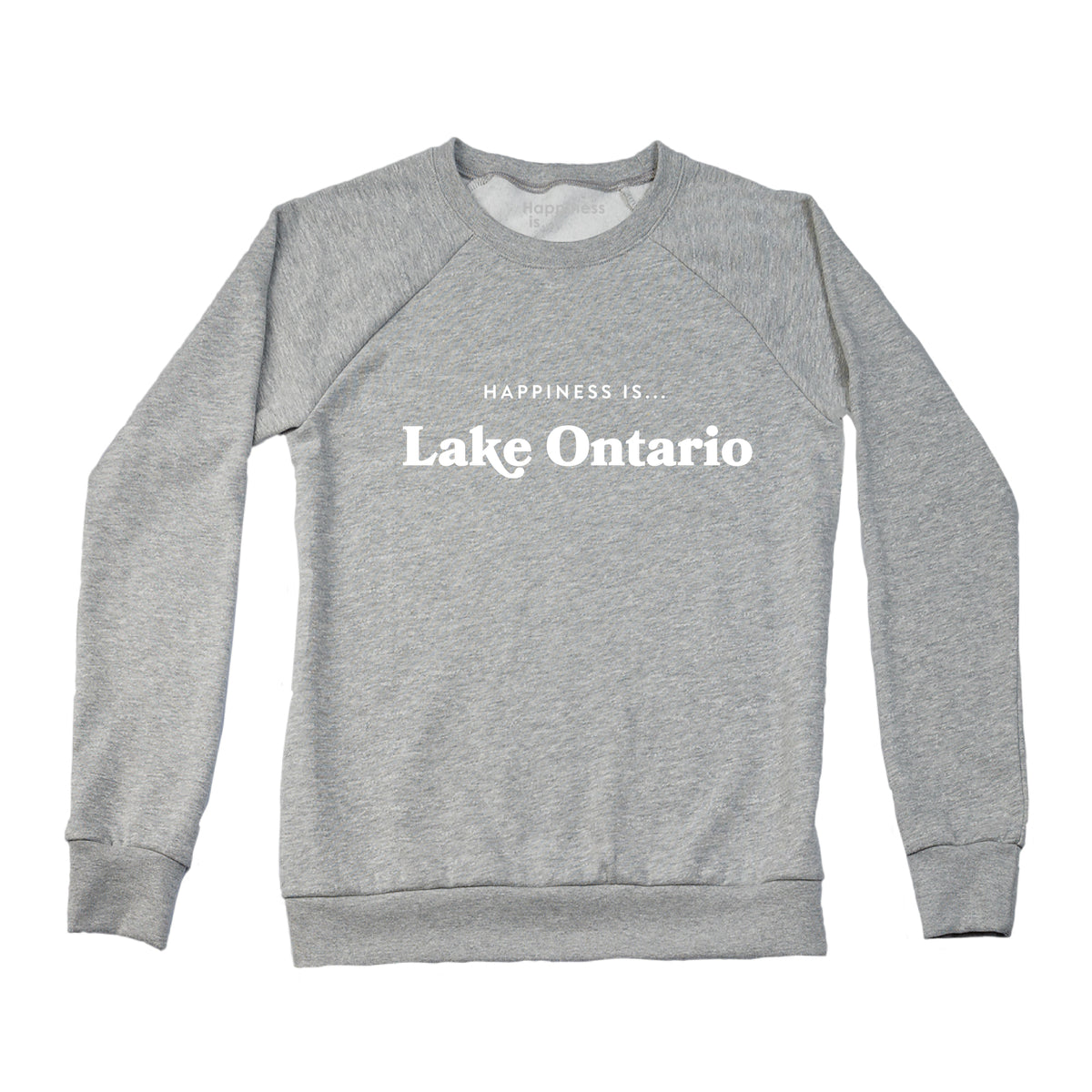 Women's Lake Ontario Crew Sweatshirt, Heather Grey
