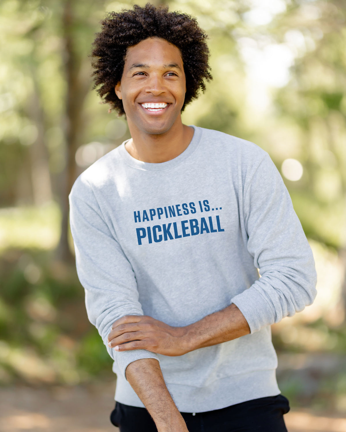 Men&#39;s Pickleball Crew Sweatshirt, Heather Grey