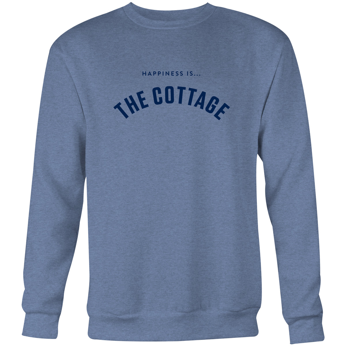 Men&#39;s Cottage Collegiate Crew Sweatshirt, Heather Navy