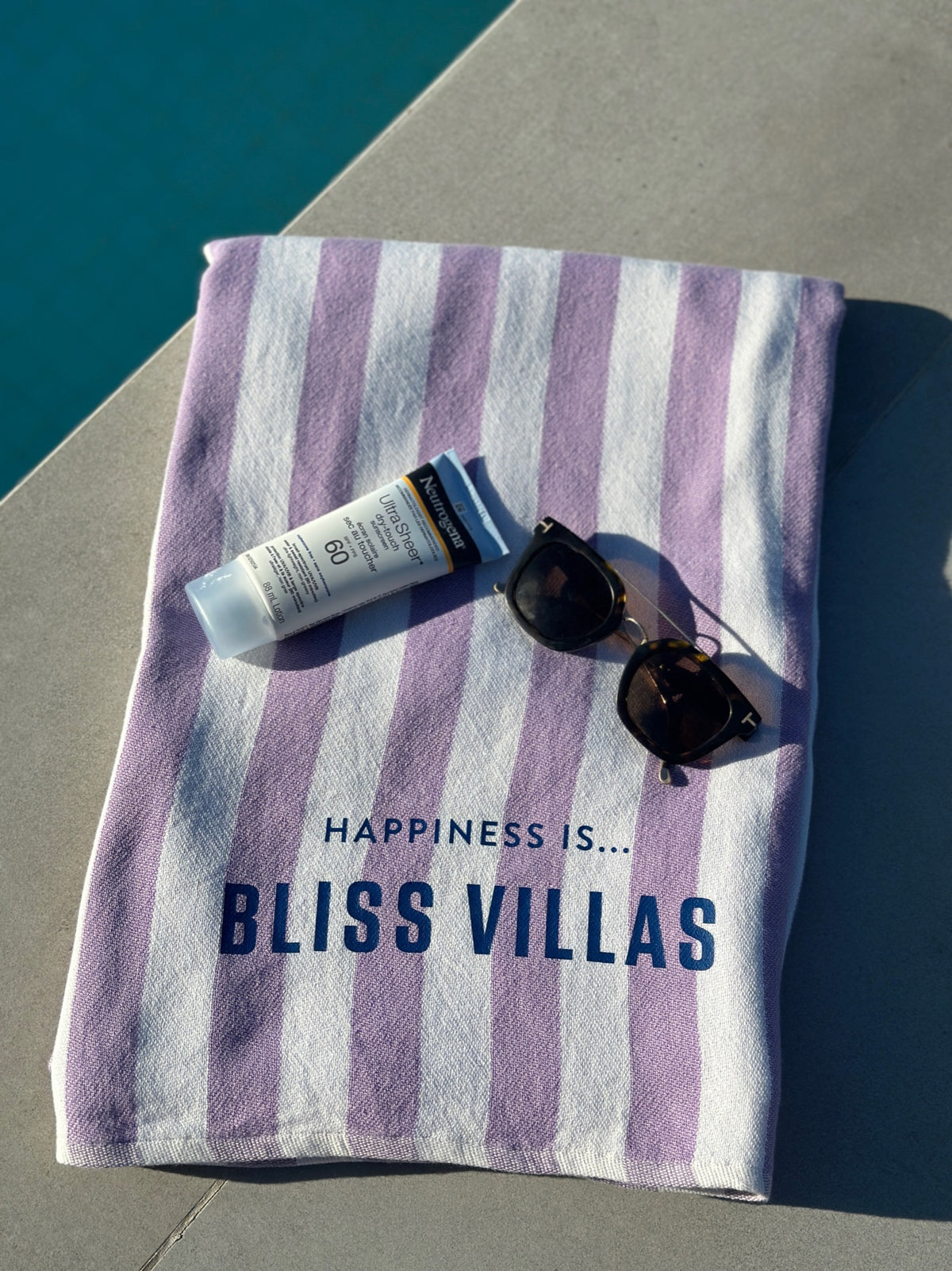Custom Everywhere Towel, Striped Lilac