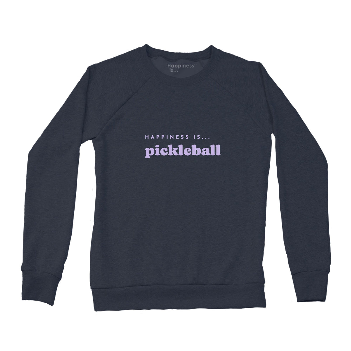 Women&#39;s Pickleball Crew Sweatshirt, True Navy with lilac