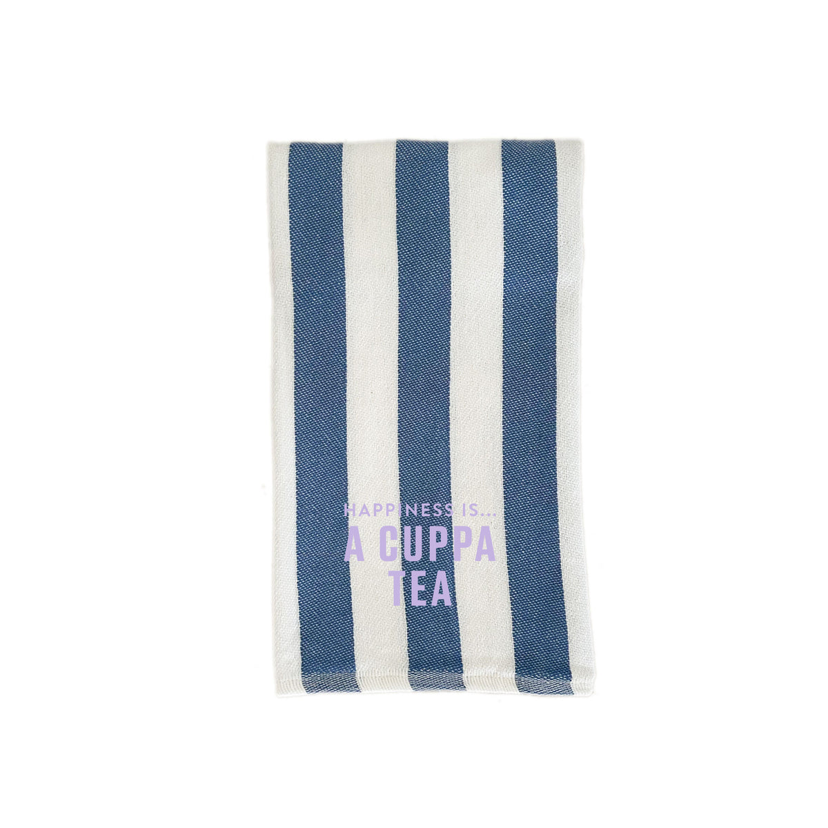 Tea/Hand Towel Cuppa Tea, Striped Blue