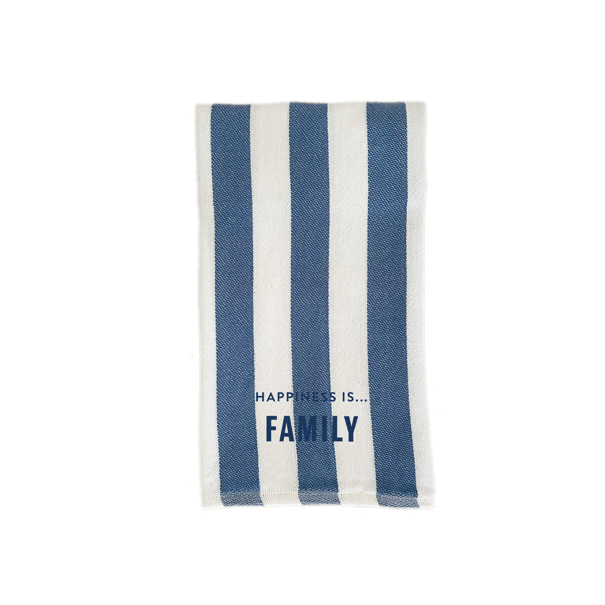 Tea/Hand Towel Family, Striped Blue