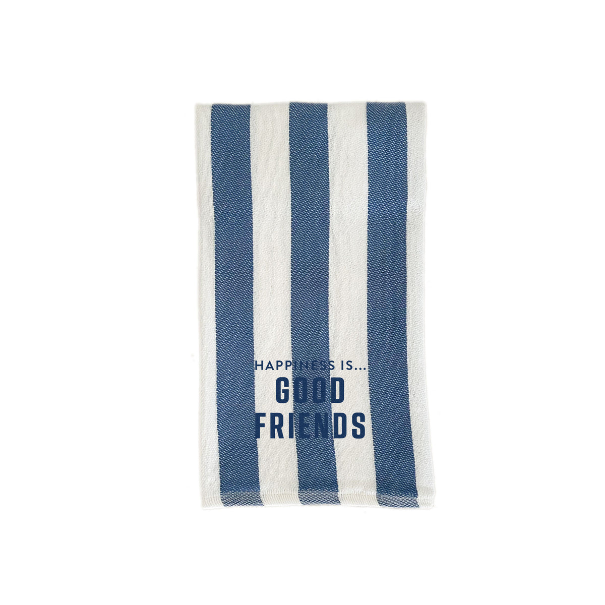 Tea/Hand Towel Good Friends, Striped Blue with blue