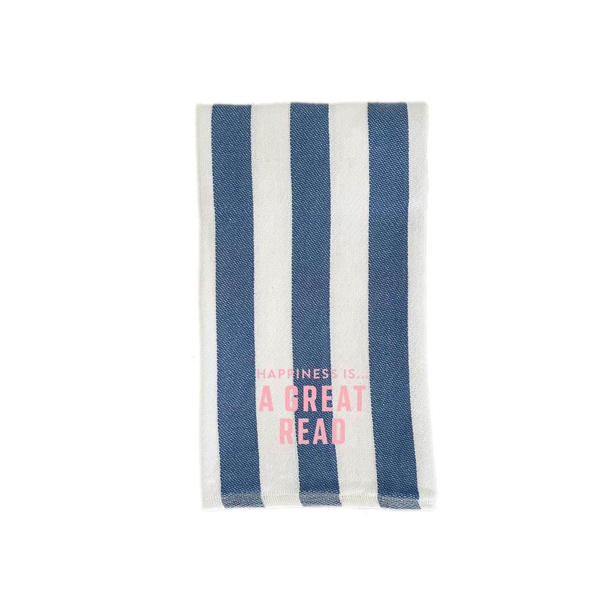 Tea/Hand Towel Great Read, Striped Blue