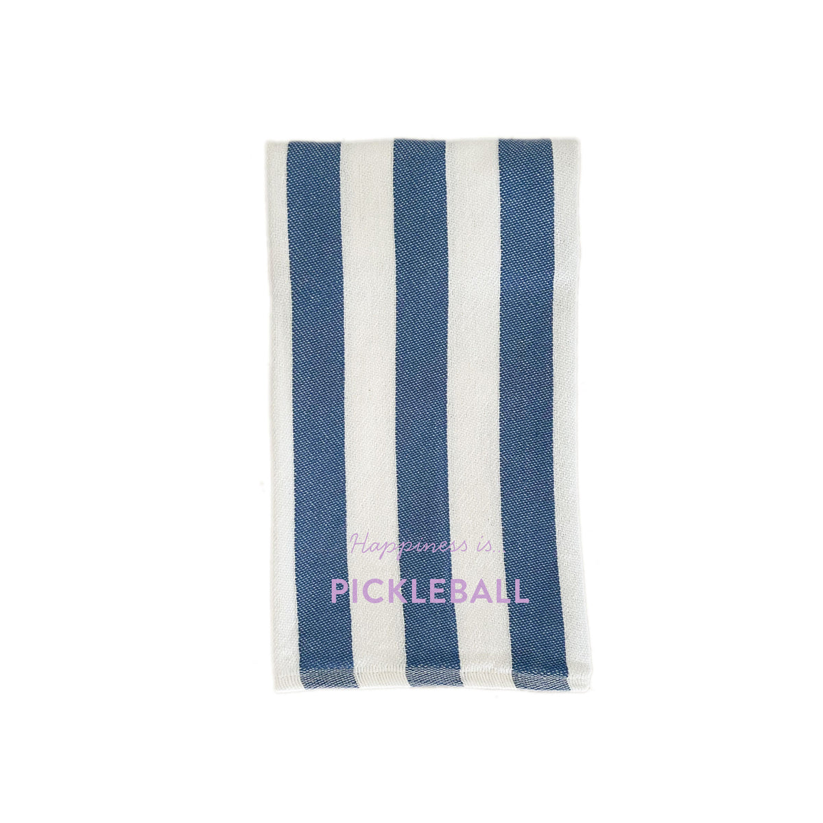 Tea/Hand Towel Pickleball, Striped Blue