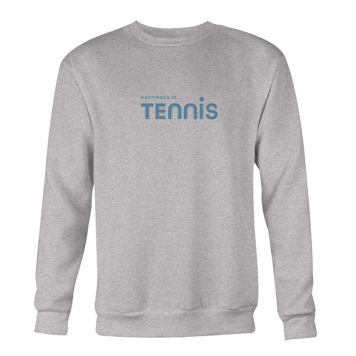 Men&#39;s Tennis Racquet Crew Sweatshirt, Heather Grey