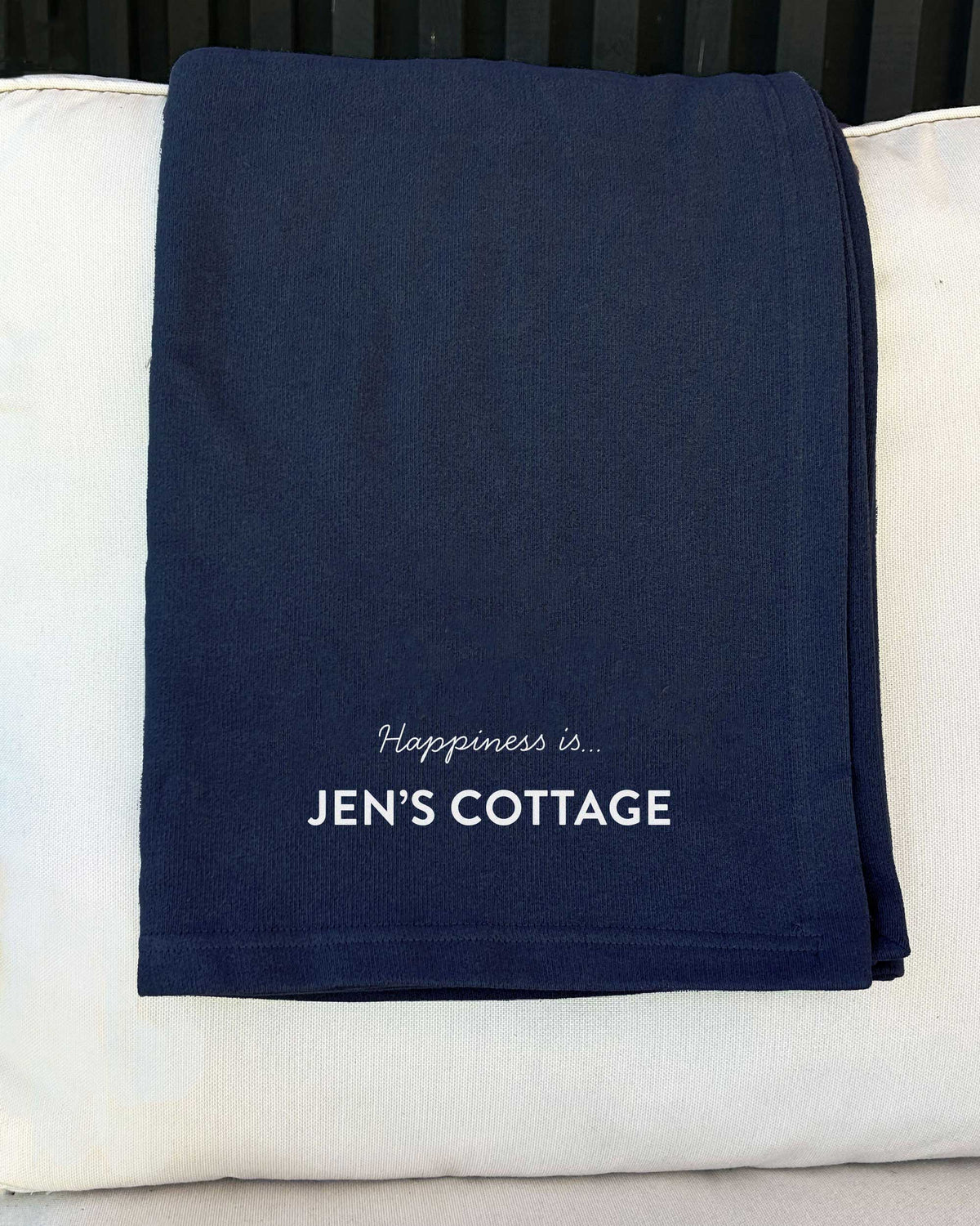 Custom Everywhere Throw Blanket, True Navy