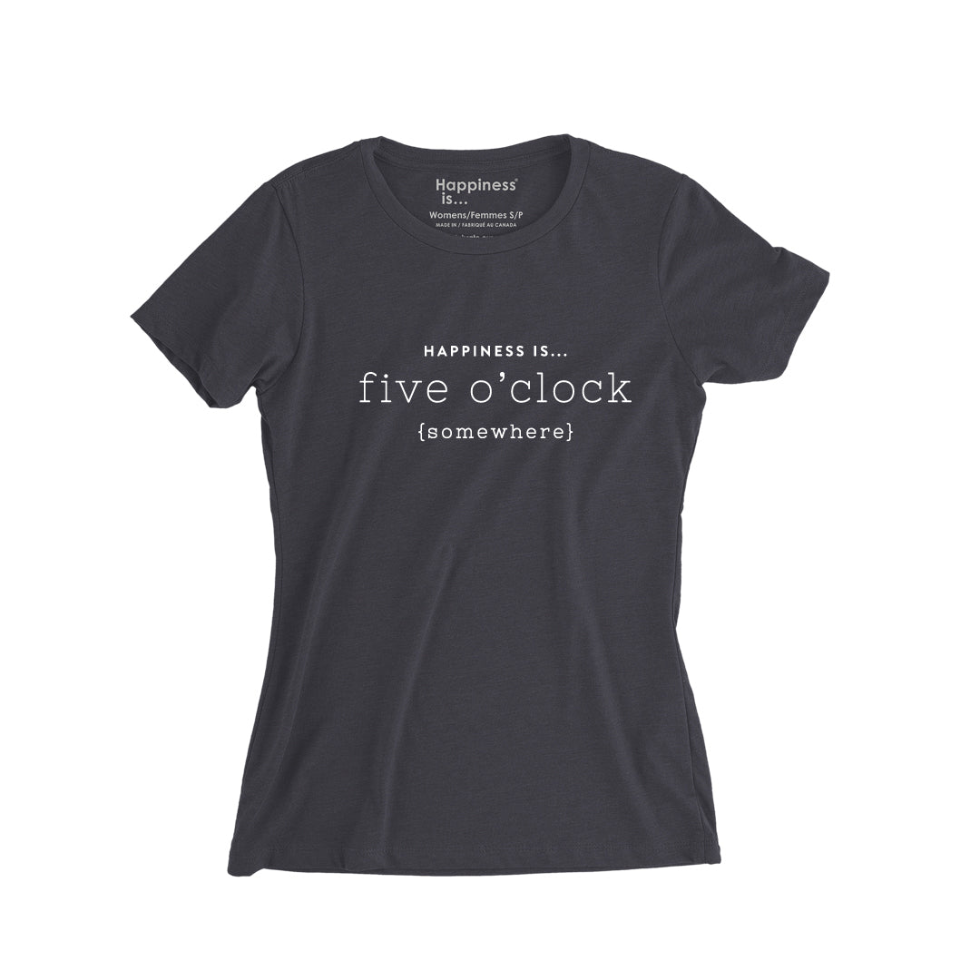 Women&#39;s Five O&#39;Clock T-Shirt, Vintage Black
