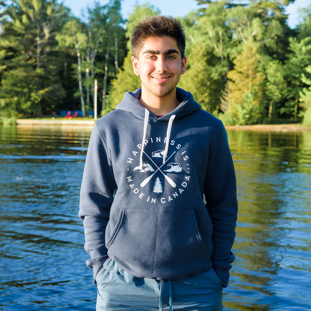 Unisex Crest Hoodie, Navy
