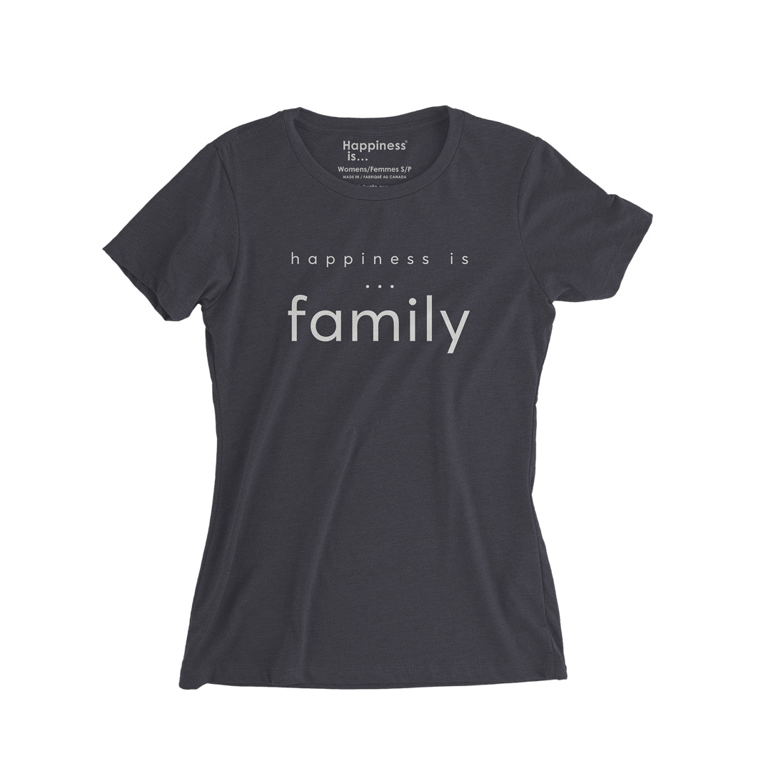 Women&#39;s Family T-Shirt, Vintage Black