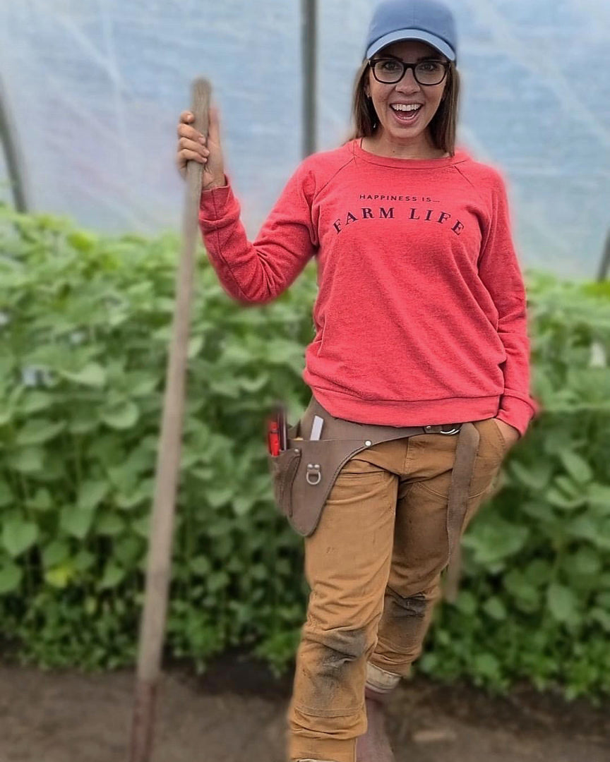 Women&#39;s Farm Crew Sweatshirt, Chili