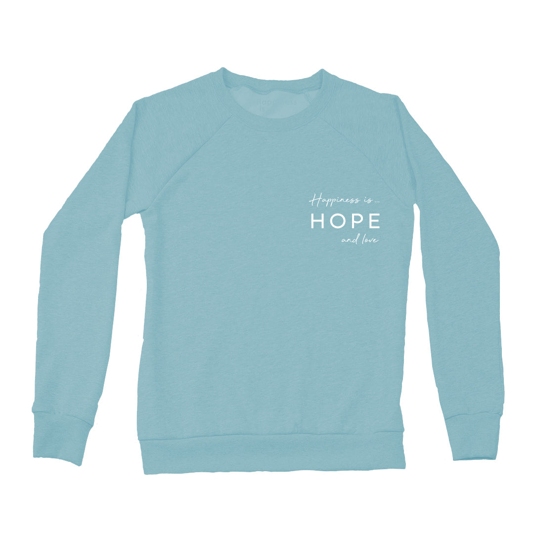 Women&#39;s Hope &amp; Love Crew Sweatshirt, Teal