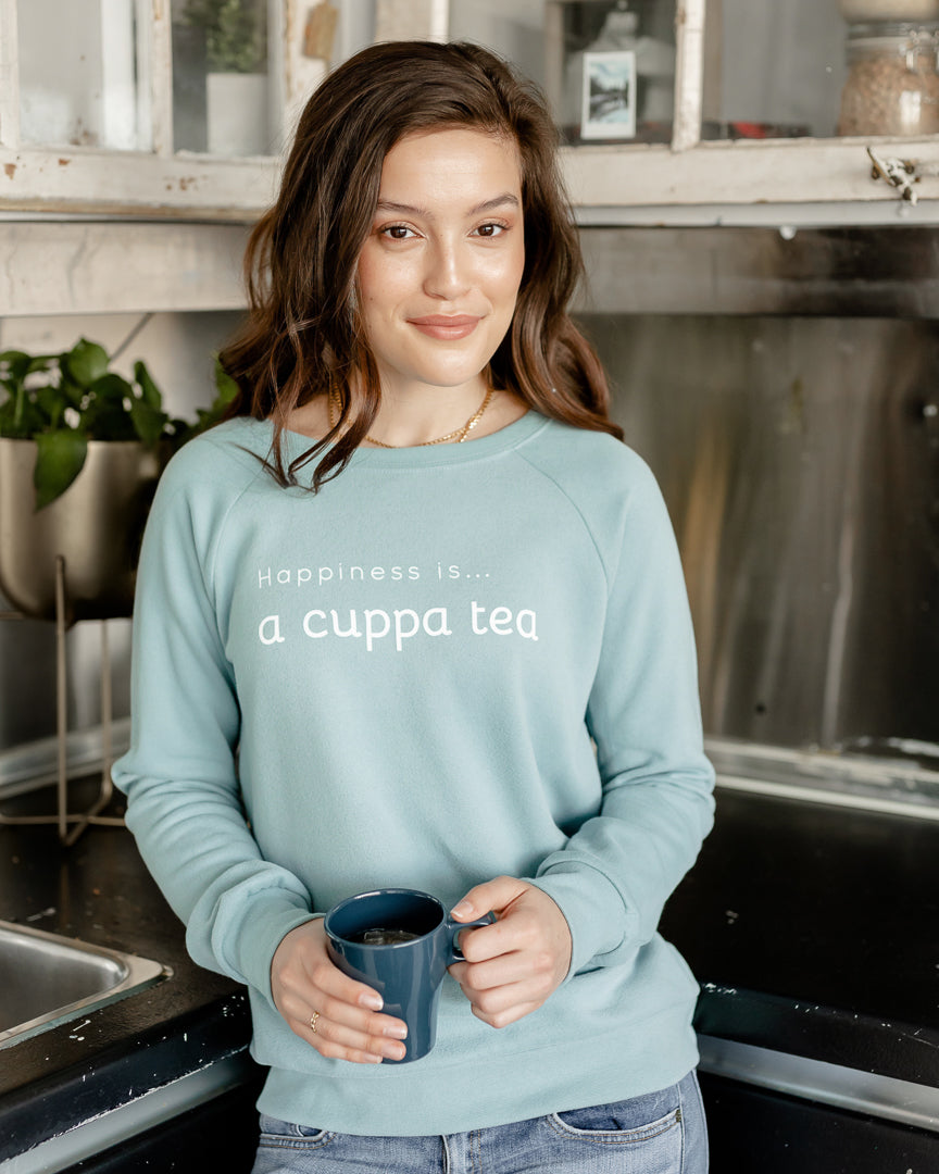 Women&#39;s Cuppa Tea Crew Sweatshirt, Teal