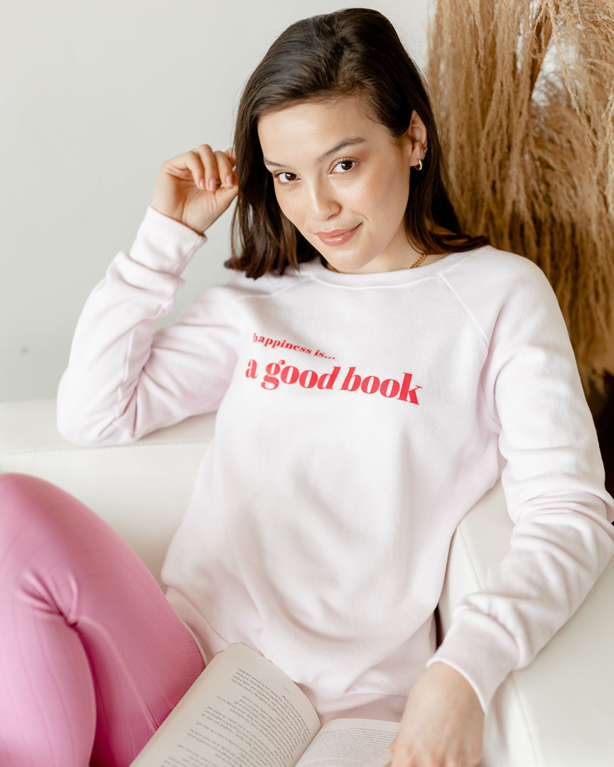 Women&#39;s Good Book Crew Sweatshirt, Ballet Pink