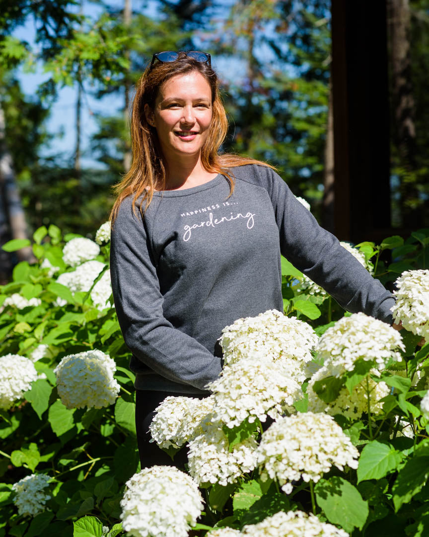 Women&#39;s Gardening Crew Sweatshirt, Charcoal