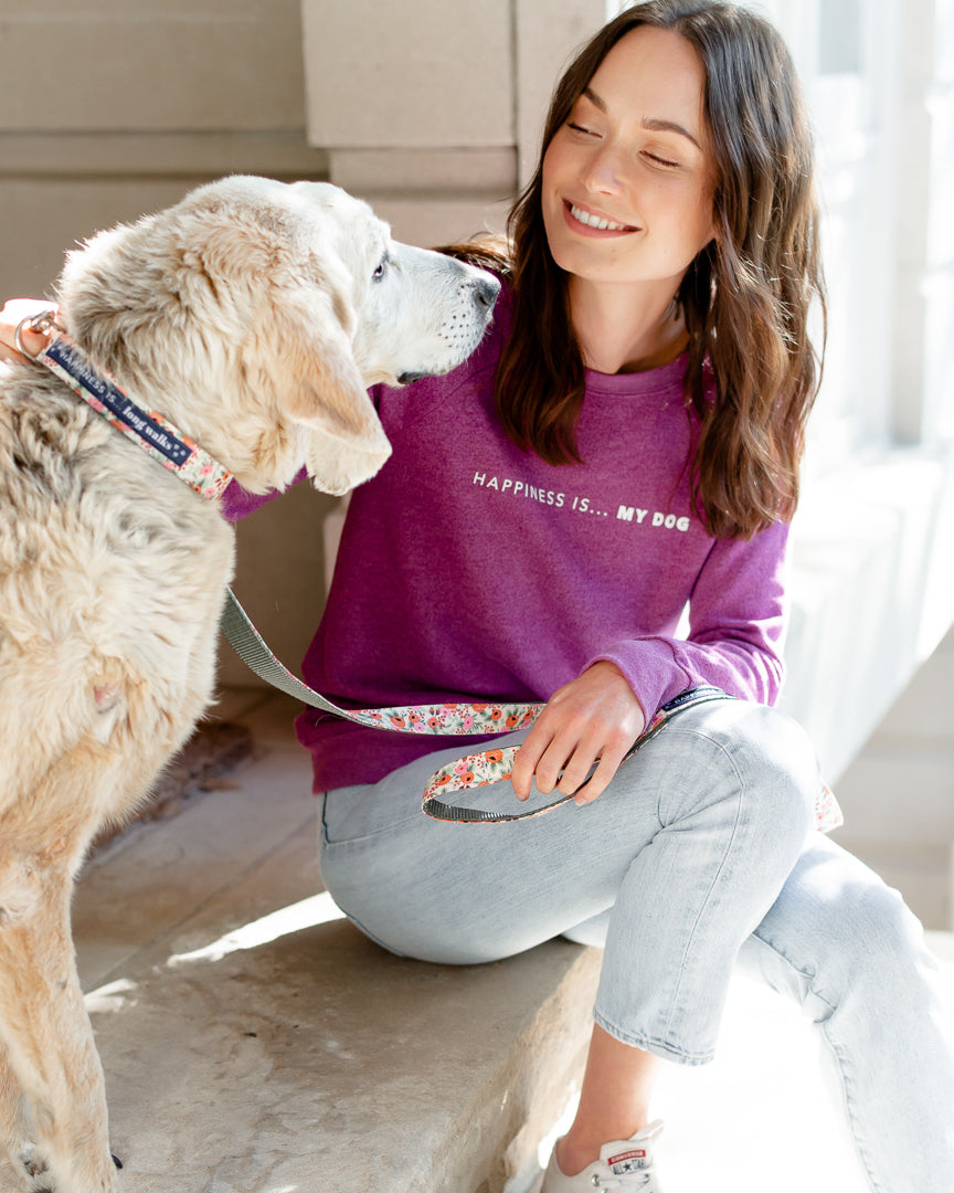 Women&#39;s My Dog Crew Sweatshirt, Plum