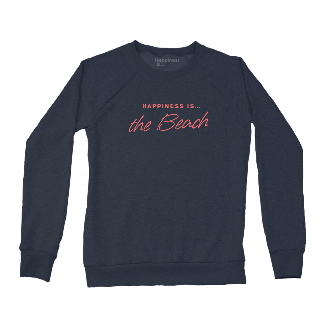 Happiness is the Beach Crew Sweatshirt True Navy