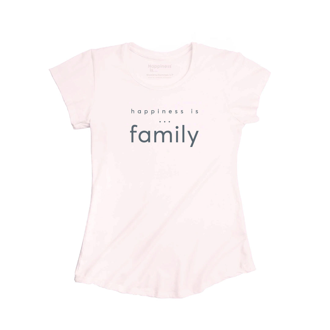 Women&#39;s Family Bamboo T-Shirt, Ballet Pink