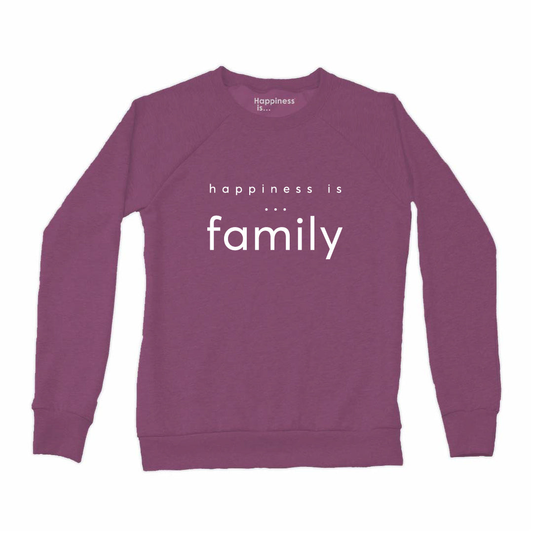 Women&#39;s Family Crew Sweatshirt, Plum
