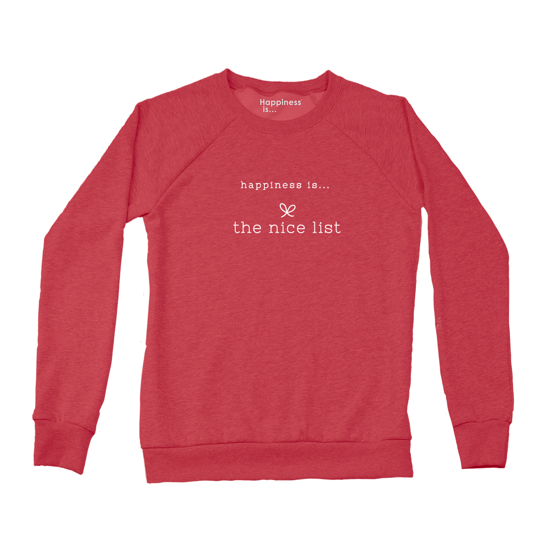 Women&#39;s Nice List Crew Sweatshirt, Chili