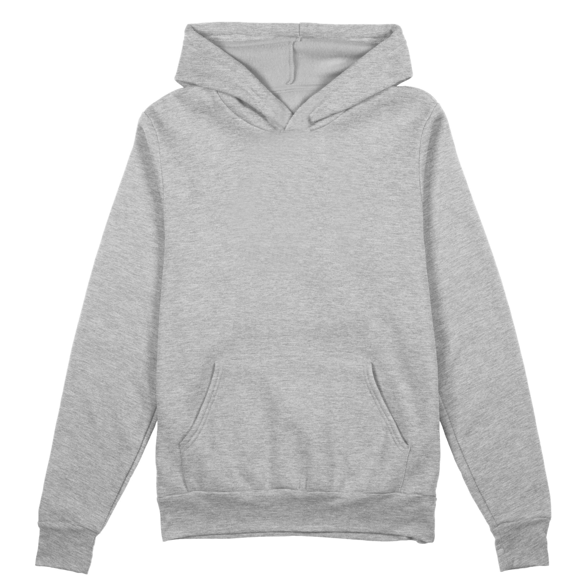 Unisex Plain Hoodie, Heather Grey - Main Image