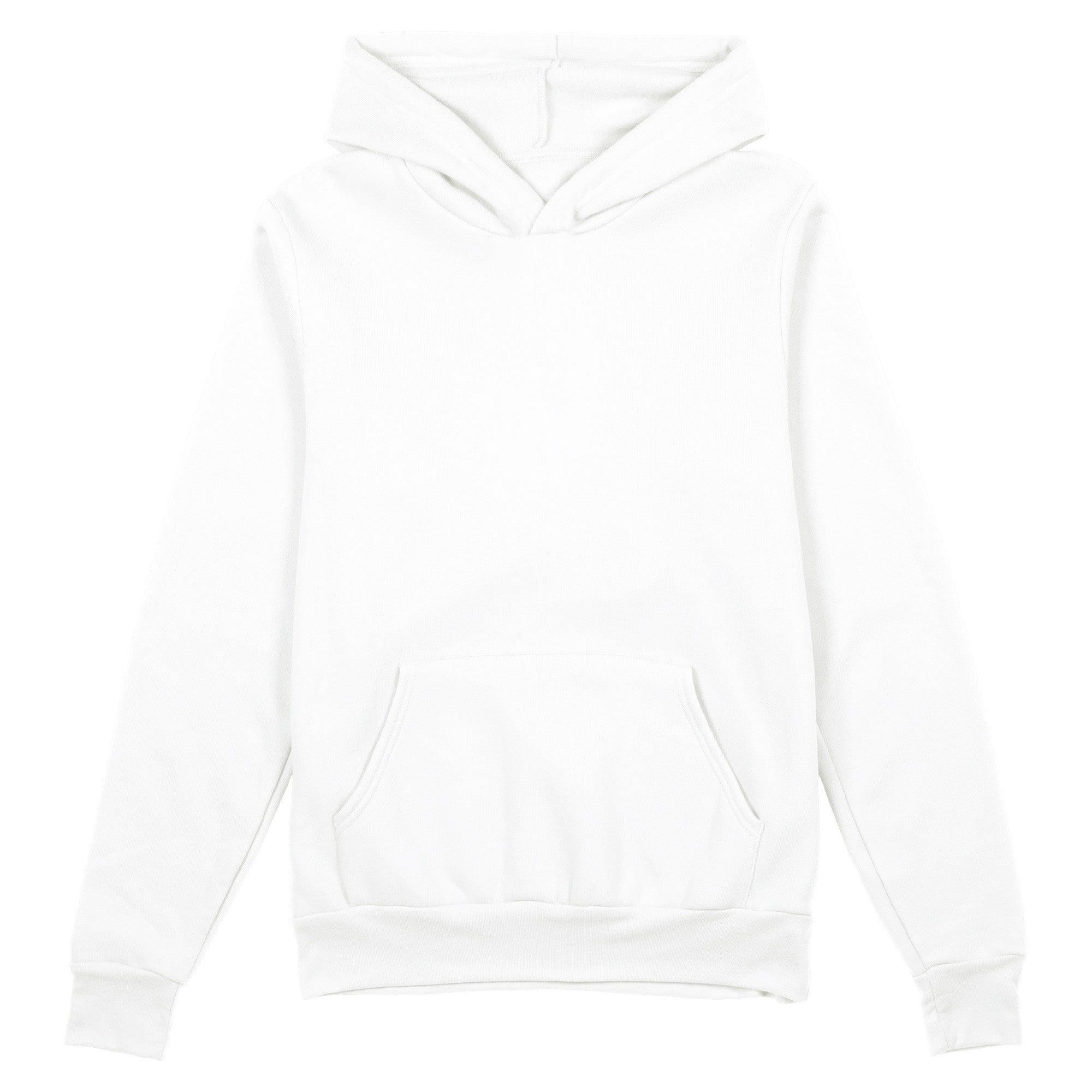 Unisex Plain Hoodie, White - Happiness Is